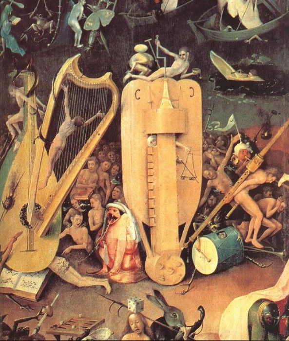 Garden of Earthly Delights, detail of right wing. , 