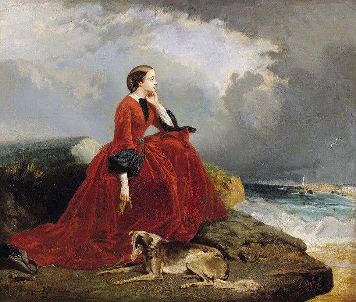     [Empress Eugenie (1826-1920) at Biarritz] 1858. , .