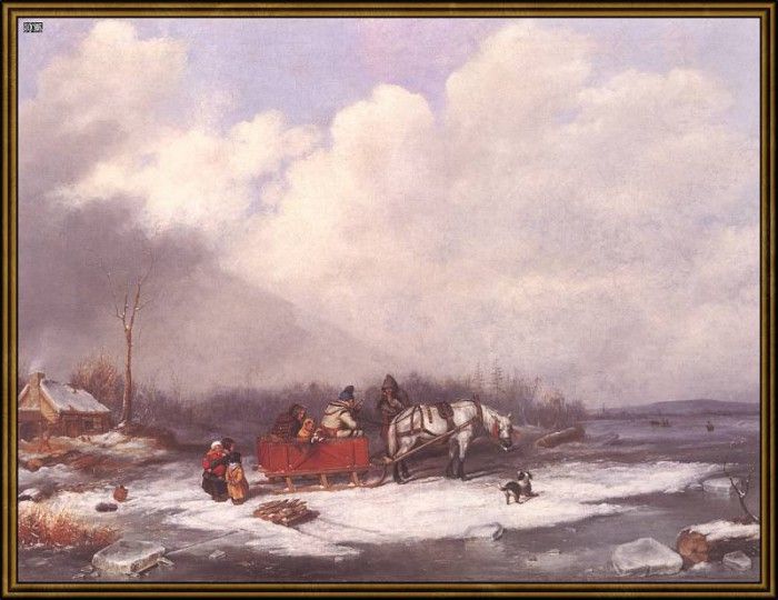 ds-cornelius krieghoff 02 l-winter landscape (1849). Krieghoff, 