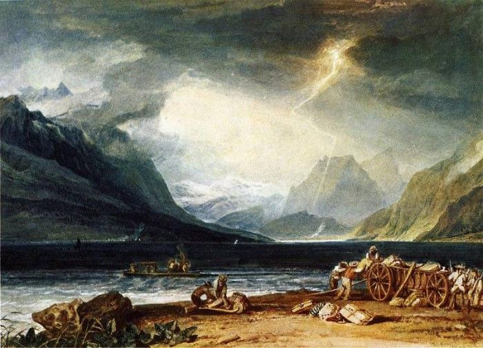 Turner Joseph Mallord William The Lake of Thun Switzerland. ,   