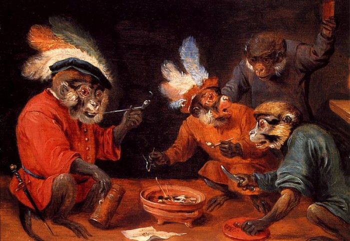 lrs Teniers David the Younger Monkey Tavern. ,  