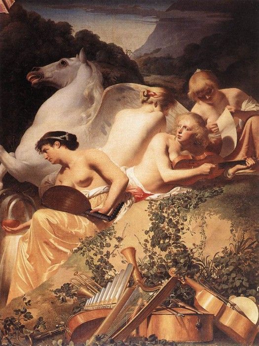 EVERDINGEN Caesar van The Four Muses With Pegasus.   