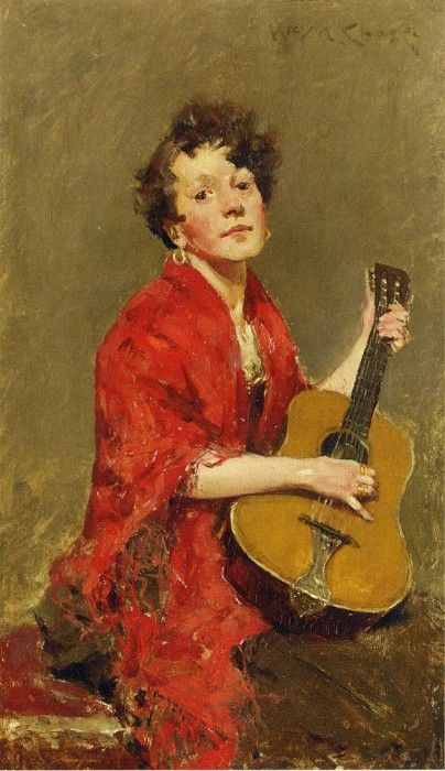 Chase William Merritt Girl with Guitar. ,  