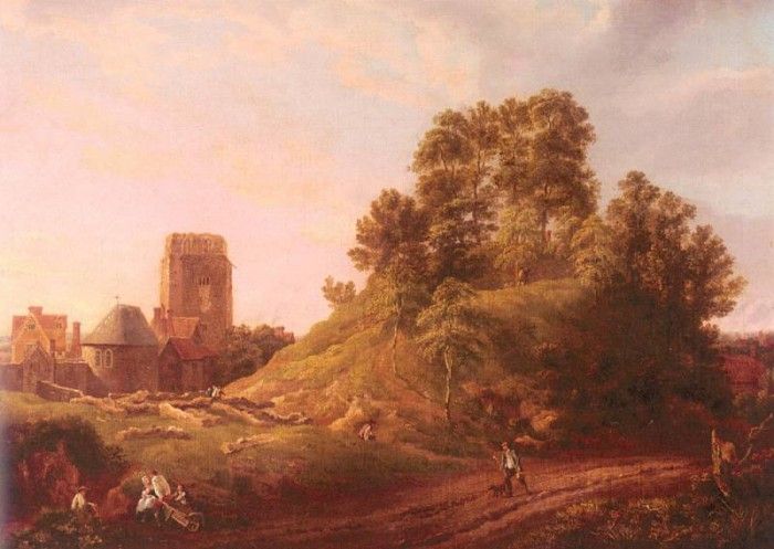 Rooker Michael Angelo View Of Castle Hill Oxford. , 