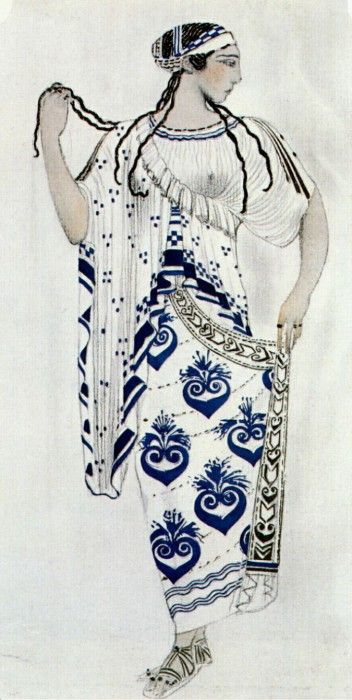 bakst helene de sparte costume-for-ida-rubinstein-as-helene. , 