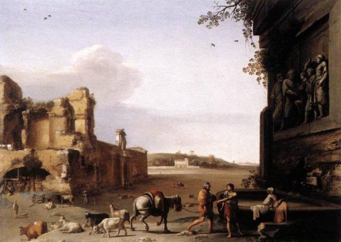 POELENBURGH Cornelis van Ruins Of Ancient Rome. Poelenburgh,  