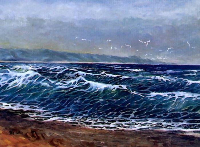 T Iliadis - The Sea (mouthpainted), De. , T