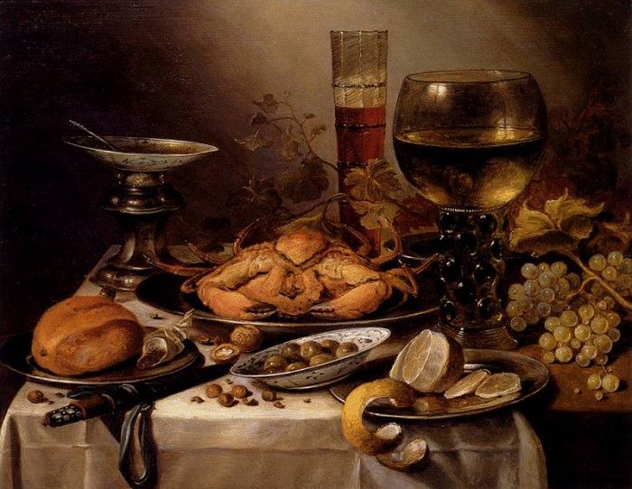 Claesz Pieter Banquet Still Life With A Crab On A Silver Platter. , 