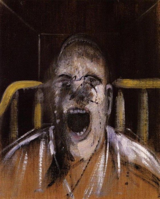 Bacon Study for the Head of a Screaming Pope, 1952. , 