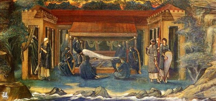ma Burne Jones Arthur a Avalon. , 