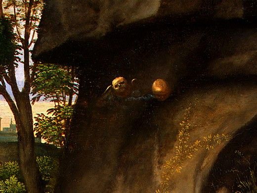 GIORGIONE THE ADORATION OF THE SHEPHERDS, DETALJ 9. 