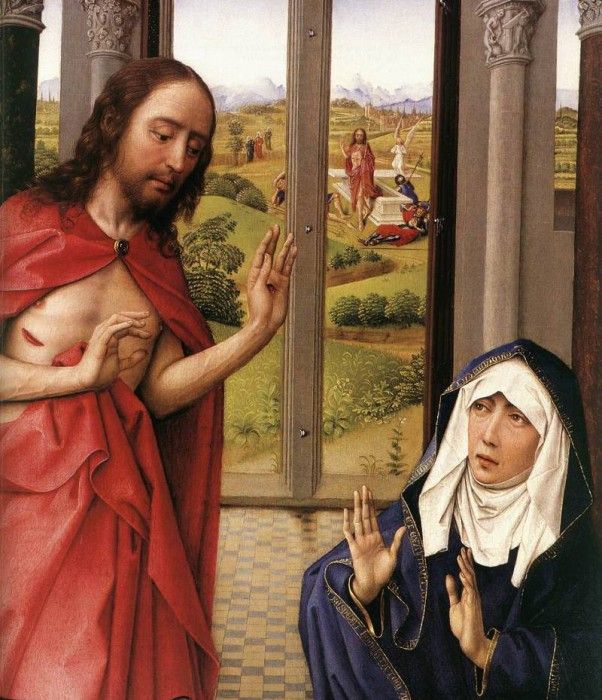 Weyden Miraflores Altarpiece (right panel) detail1. ,   