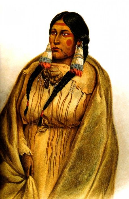 Kb 0026 Woman of The Cree-Tribe KarlBodmer, 1832-33 sqs. , 