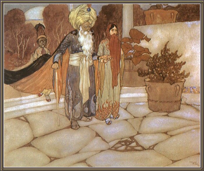 cr EdmundDulac-005-TheArabianNights. , 