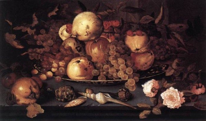 still-life-dish-fruit. ,   