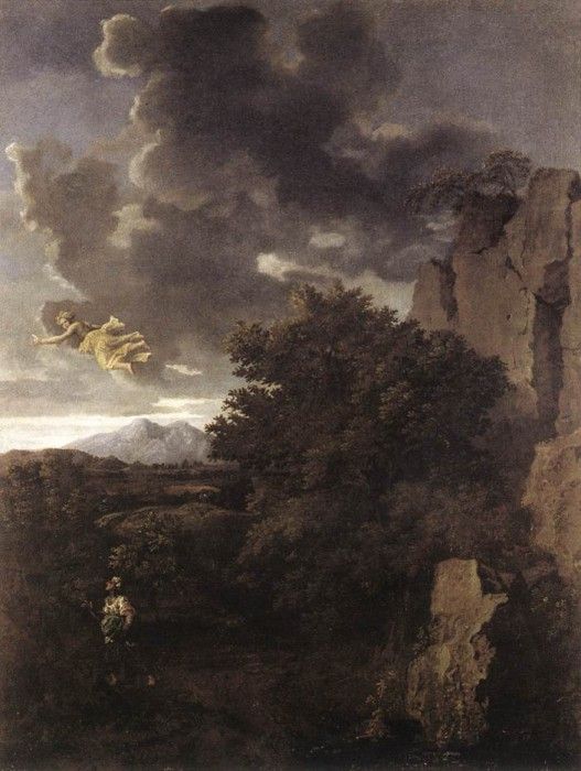 Poussin Hagar and the Angel. , 
