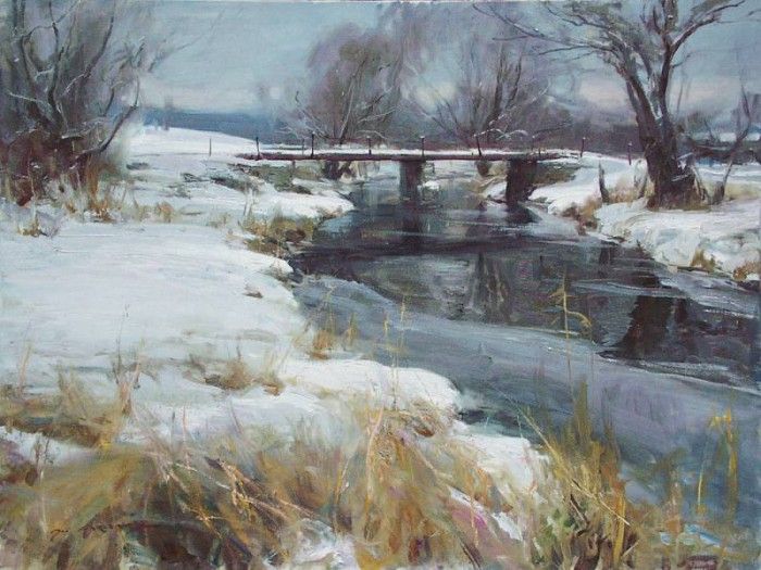 Crossing Silver Creek 36x48. Gerhatz,  F