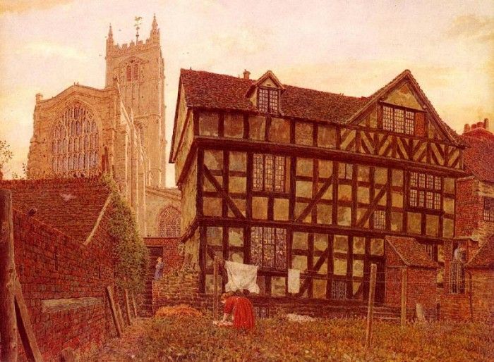 Boyce George Price Church And Ancient Uninhabited House At Ludlow. ,  