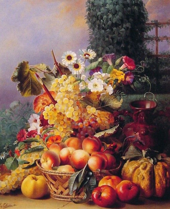 Still Life of Flowers and Fruits2. ,  