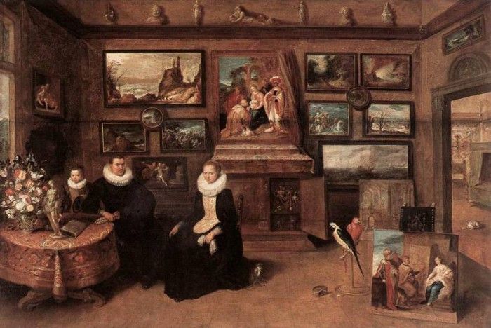 FRANCKEN Frans II Sebastiaan Leerse In His Gallery. Francken,  