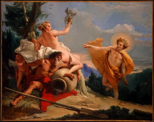 Tiepolo Apollo Pursuing Daphne, ca 1755-60, 68.5x87 cm, NG . ,  