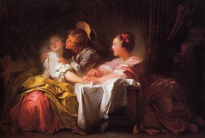 bs-ahp- Jean Honore Fragonard- The Stolen Kiss. ,  