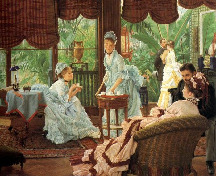 In the Conservatory. Tissot Jacques Joseph