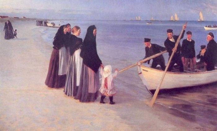 Kroyer Peder Severin Pescadores en Skagen 1894. Kroyer,  