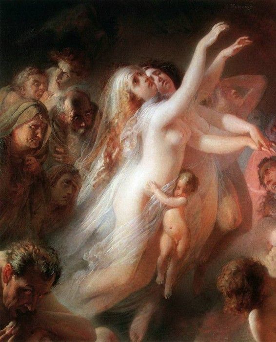        -- Charon transfers the souls of deads over the Stix river (1861). ,  