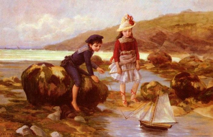 Escudier Charles Jean Auguste Enfants Pechant. Escudier,   