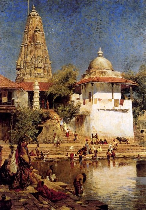 Weeks Edwin The Temple And Tank Of Walkeshwar At Bombay. ,  