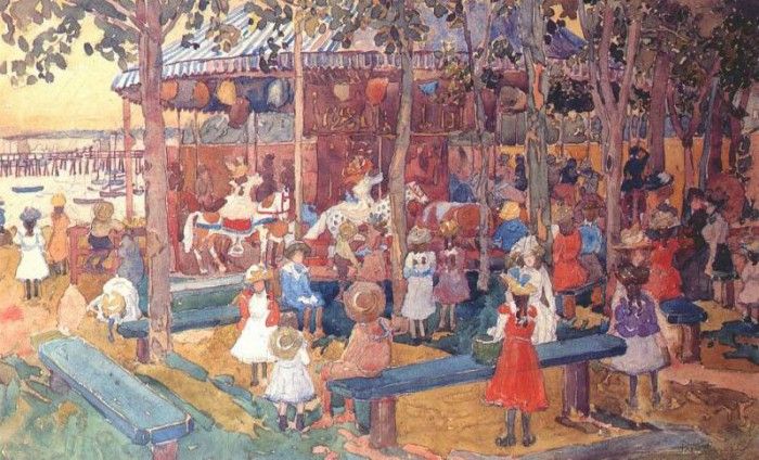 prendergast flying horses c1901. , 