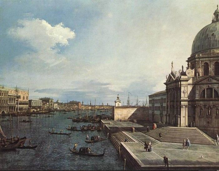 Canaletto The Grand Canal at the Salute Church. 