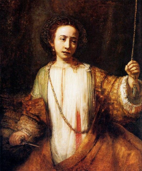 Rijn van Rembrandt The sucide of Lucretia. ,  