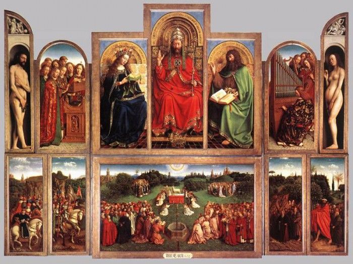 Eyck Jan van The Ghent Altarpiece (wings open). ,  