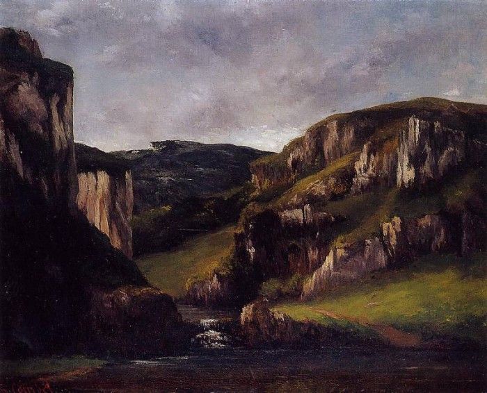 Courbet Gustave Cliffs near Ornans. , 