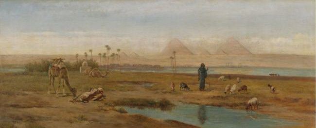 MIDDAY BREAK ALONG THE NILE GIZA. , 