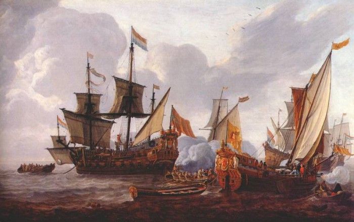 Verschuier Abraham Crijnssens Departure For The West Indies In 1666. Verschuur, Wouterus