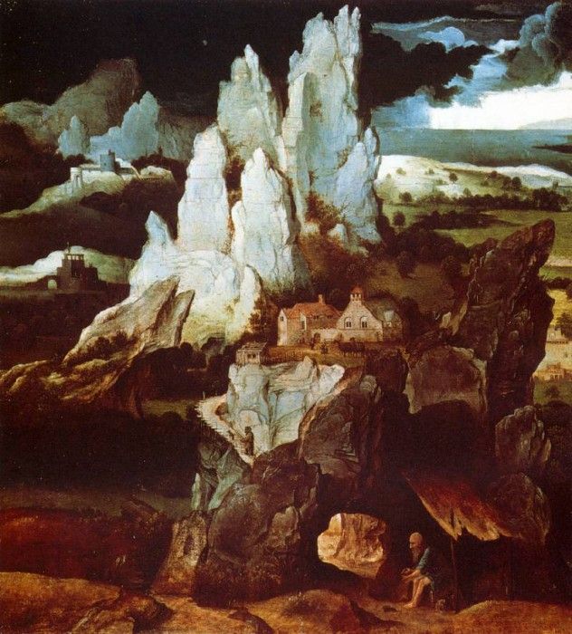 Patenier Joachim St Jerome In A Rocky Landscape. Patenier  Patinir