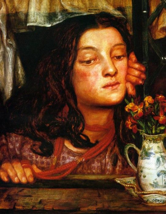 Girl at a Lattice. ,  