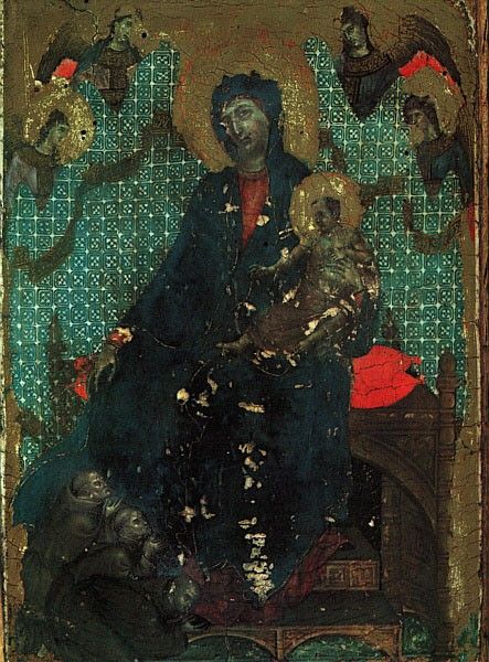 Duccio The Madonna of the Franciscans, 1287-88, panel painti.   