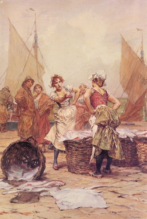 Kaemmerer Frederik Hendrik The Fishwives. Kaemmerer  