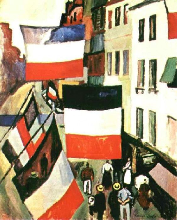 Dufy Street Decked with Flags, Le Havre, 1906, Musee Nationa. , 