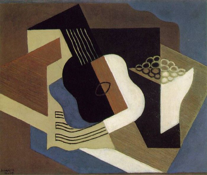 Gris Guitar and fruit dish, 1919, 60x73 cm, Jerome H. Stone . , 