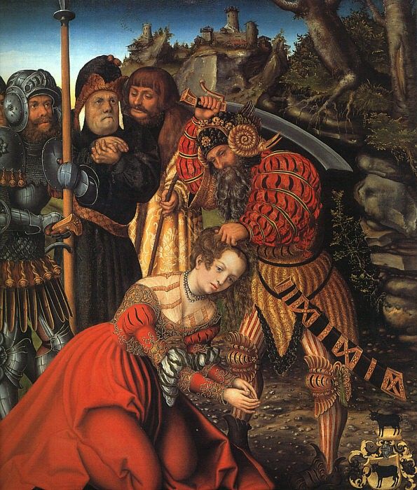 Cranach d.a. The Martyrdom of St. Barbara, 1510-15, oil on w. ,  