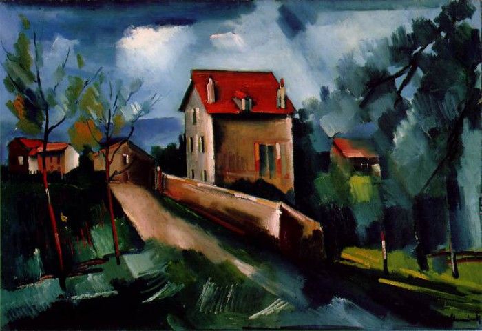 Vlaminck Paysage de Valmondois, ca 191, Museum of Fine Arts,.   