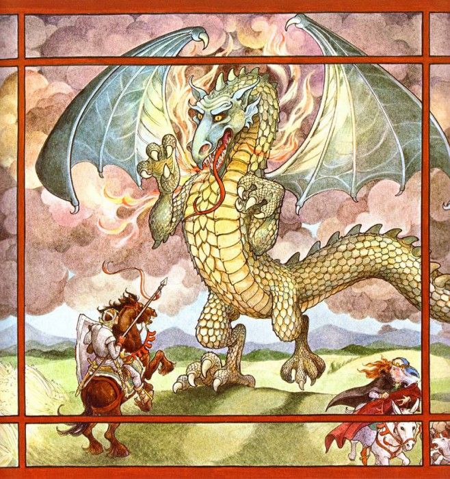 St. George & The Dragon 05 TrinaSchartHyman sqs. , Trina Schart
