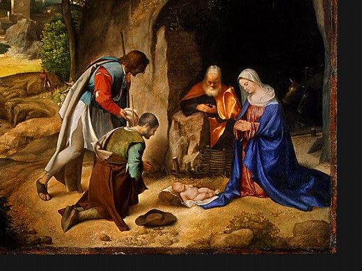 GIORGIONE THE ADORATION OF THE SHEPHERDS, DETALJ 4. 