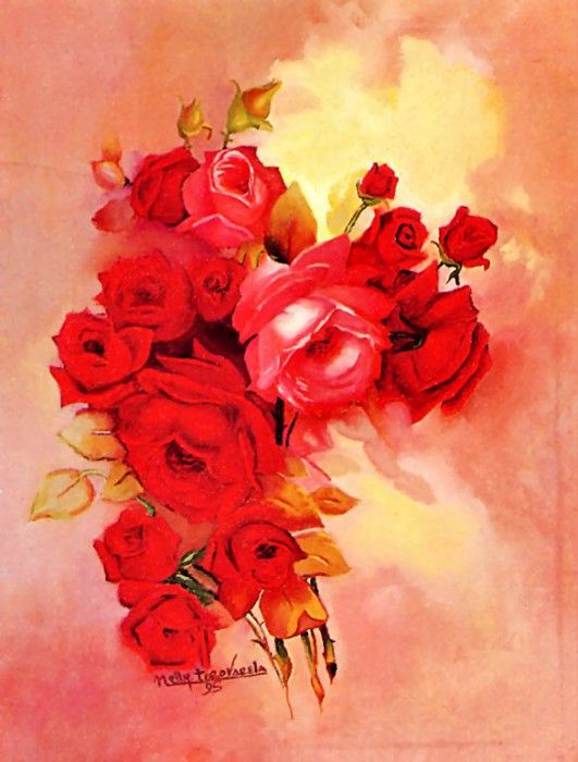 Nelly Toro Varela - Roses (footpainted), De. ,  