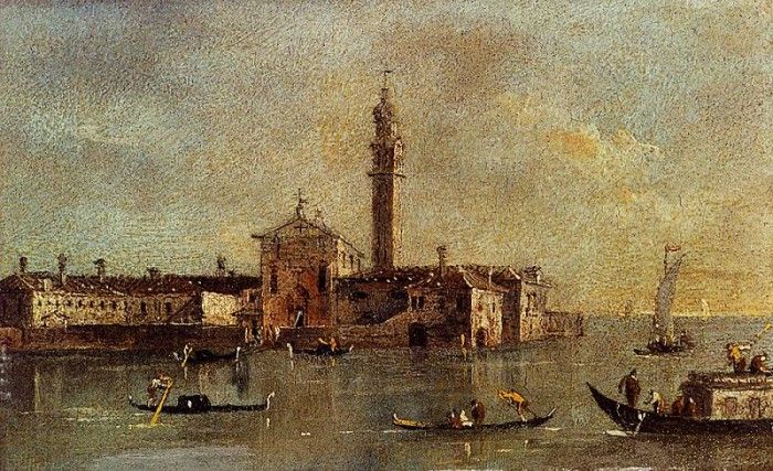 Guardi Francesco View Of The Island Of San Giorgio In Alga Venice.  